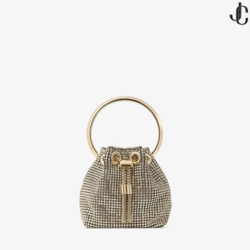 Micro Bon Bon Champagne Crystal Mesh Mini Bag