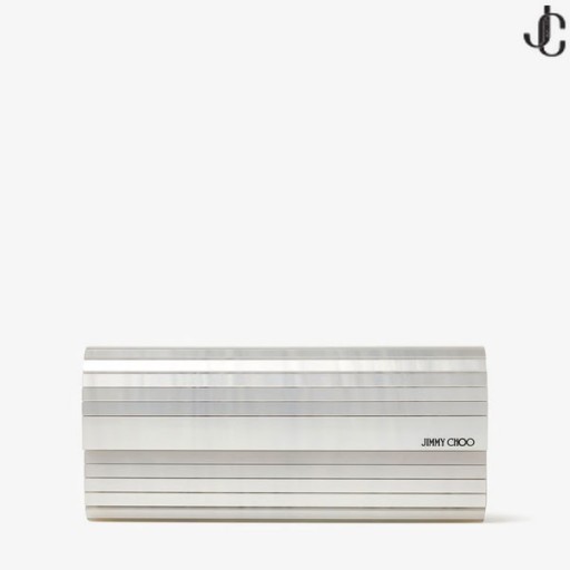 Ivory Mother of Pearl Clutch Bag with Silver Chain Strap SWEETIE Autumn-Winter 2020