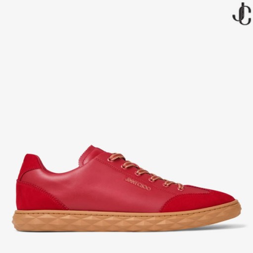 Diamond Light Flex/M Ruby Red Leather Trainers
