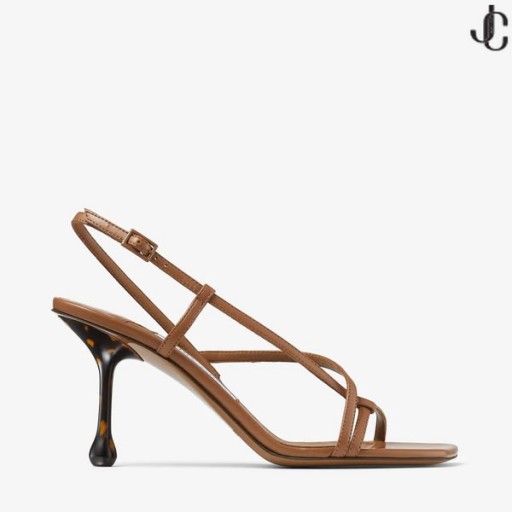 Etana 80 Tan/Tortoise Nappa Leather Sandals