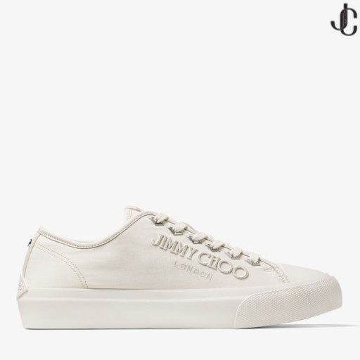 Palma/M Latte Canvas Low-Top Trainers with Embroidered Logo