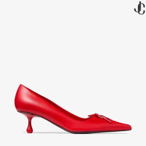 Scarlett 50 Postbox Red Nappa Leather Pumps