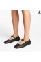 The Jelly Black Jelly Ballerina Flats with Crystal Embellishment