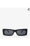 Lennon Black Rectangular Sunglasses US