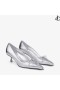 Scarlett 50 Silver Vintage Metallic Leather Pumps