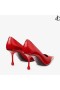 Ixia 80 Ruby Red Leather Pumps