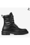 Marlow Combat Boot Black Calf Leather Boot