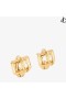 Square JC Earring Gold Gold Finish Earrings