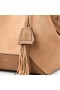 Diamond Tote M Toffee Suede Tote Bag With Fringes