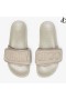 Fitz/M Taupe Puffed Logo Lycra Slides