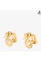 Square JC Earring Gold Gold Finish Earrings