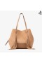Diamond Tote M Toffee Suede Tote Bag With Fringes