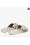 Fitz/M Taupe Puffed Logo Lycra Slides