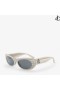 Danny Black Striped Oval Sunglasses US
