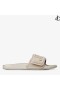 Fitz/M Taupe Puffed Logo Lycra Slides