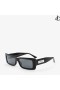 Lennon Black Rectangular Sunglasses US
