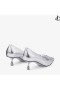Scarlett 50 Silver Vintage Metallic Leather Pumps