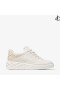Diamond Maxi/F II Latte Embossed Leather Trainer