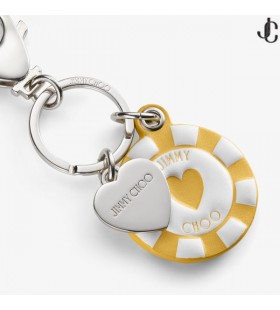 Sunbleach Leather Casino Chip Bag Charm