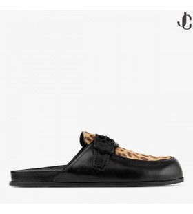 Etta Mule Natural Leopard Print Pony Mules