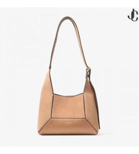 Diamond Hobo S Toffee Suede Shoulder Bag