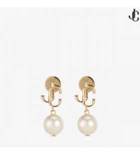 Gold-Finish Metal JC Pearl Stud Earrings JC Pearl Studs Jewellery Collection