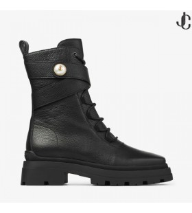 Noemi 45 Black Leather Ankle Boots