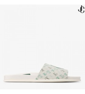 Jimmy Choo / Malbon 2.0 Slide M Monogram Embroidered Jacquard Slides