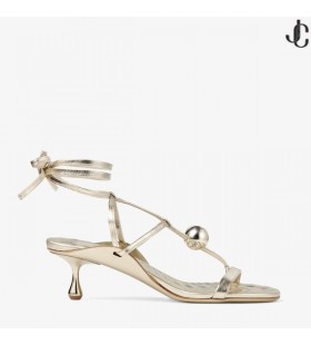 Zyra 50 Gold Vintage Metallic Leather Sandals