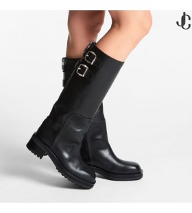Brooklyn Knee Boot 50 Black Leather Knee-High Boots