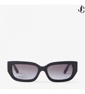 Tatum Black Rectangular Sunglasses
