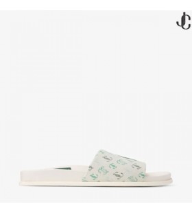 Jimmy Choo / Malbon 2.0 Slide F Monogram Embroidered Jacquard Slides