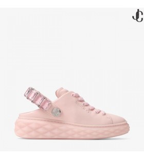 Diamond Maxi/Crystal Pink Nappa Leather Slipper Trainers