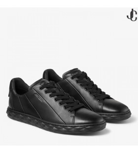 Diamond Light Black Nappa Leather Trainers