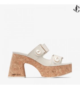 Fayence Wedge 95Latte Leather Wedge