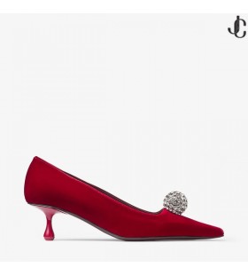 Orb Pump 50 Ruby Red Velvet Pumps