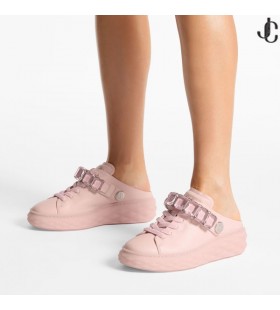 Diamond Maxi/Crystal Pink Nappa Leather Slipper Trainers