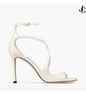 Latte Patent Leather Sandals AZIA 95 Spring/Summer 2023 Collection UK