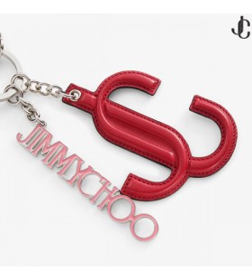 Red & Candy Pink Calf Leather Star Logo Bag Charm