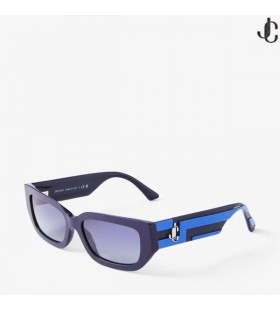 Pua Pale Gold Square Sunglasses with Crystals