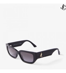 Tatum Black Rectangular Sunglasses