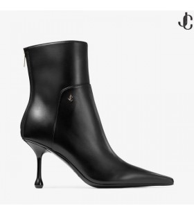 Cycas Ankle Boot 80 Preto De Couro Nappa Inicialização