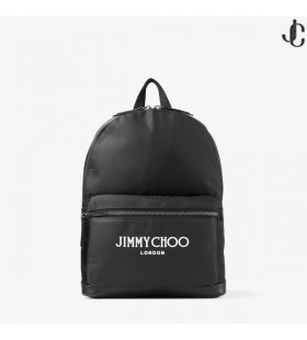 WILMER Preta Mochila de Nylon com Jimmy Choo Logotipo da Coleção Outono