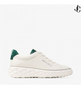 Jimmy Choo/ Malbon 2.0 Diamante F Latte Couro e Malbon Verde Formadores com Destacável Kiltie