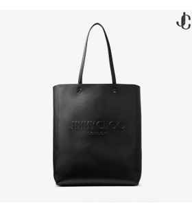 Lenny N/S L-MBlack/Prateado Couro Tote Bag