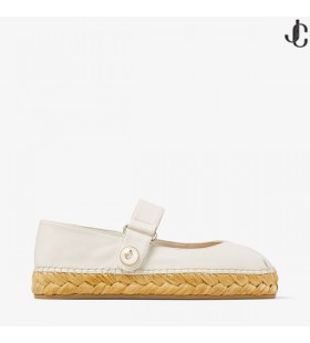 Fayence EspadrilleLatte Couro Nappa Flats-NOS