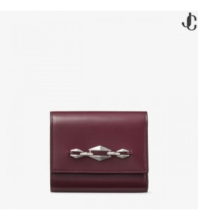 Marinda Garnet/Antique Silver Calf Leather SLG