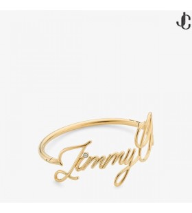 Logo Script Pulseira Com Acabamento De Ouro Script Pulseira