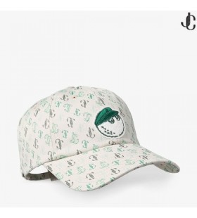 Jimmy Choo / Malbon 2.0 Monogram Cap Monogram Embroidered Cotton Cap