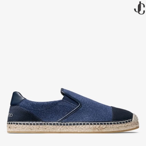 Ivan Espadrille Navy Meascán Suede Bróg